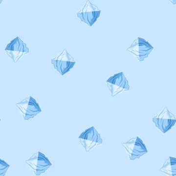 Seamless pattern arctic iceberg cartoon vector 库存插图