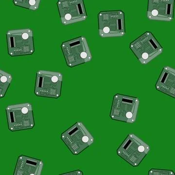 Seamless pattern arduino microcontroller cartoon vector イラスト素材