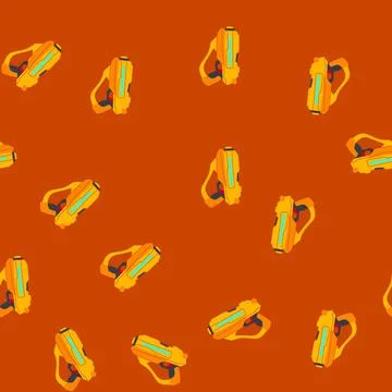 Seamless pattern arena laser tag gun toy cartoon vector Stock Illustration