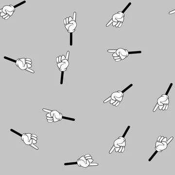 Seamless pattern arm cartoon hand cartoon vector Stock Illustration