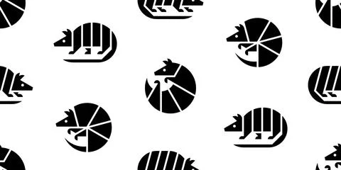 Seamless pattern with Armadillos Stock Illustration
