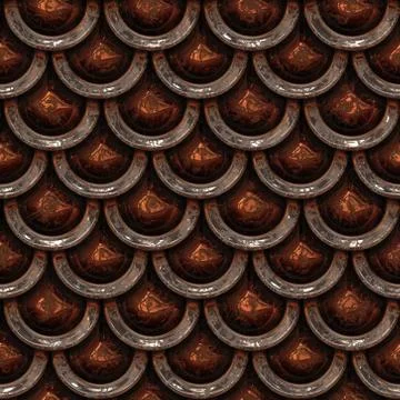 Seamless  pattern  of armour scale Stock Illustration