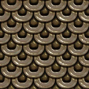 Seamless  pattern  of armour scale Stock Illustration