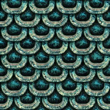 Seamless  pattern  of armour scale Ilustración de archivo