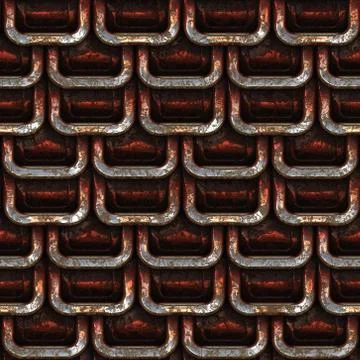 Seamless  pattern  of armour scale Stock Illustration