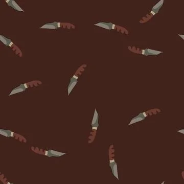 Seamless pattern army military knife cartoon vector Stock Illustration