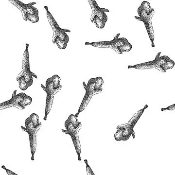 Seamless pattern aroma clove spice sketch hand drawn Stock Illustration