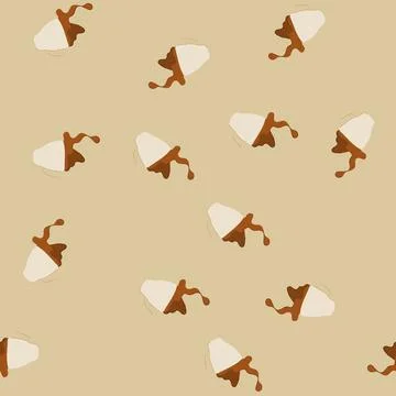 Seamless pattern aroma coffee cup splash cartoon vector Stock-Illustration