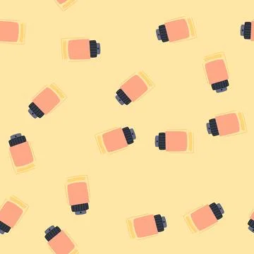 Seamless pattern aroma perfume for men cartoon vector Ilustração Stock