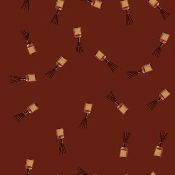 Seamless pattern aromatherapy aroma sticks cartoon vector 库存插图