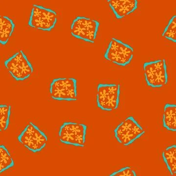 Seamless pattern arrangement floral arch cartoon vector Stock Illustration