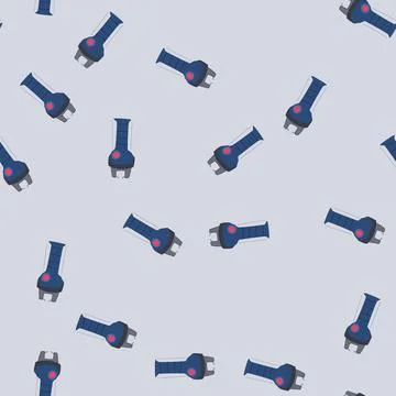Seamless pattern arrest taser gun cartoon vector Stock Illustration