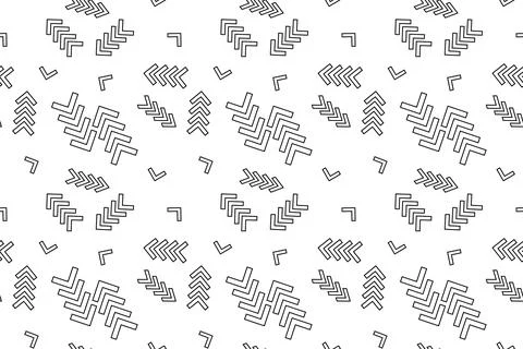 Seamless pattern with arrows and check marks for childrens coloring activitie Stock Illustration
