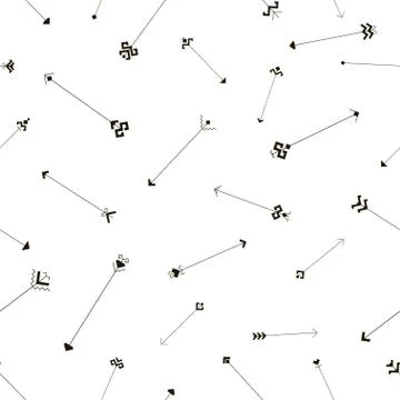 Seamless pattern with arrows Stock Illustration