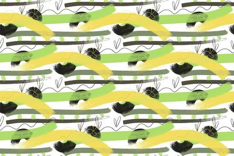 Seamless pattern. Art abstraction. The painting is in a simple trendy Illustrazione stock