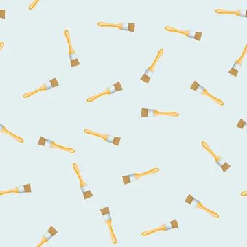 Seamless pattern art artist paint brush cartoon vector Stock Illustration