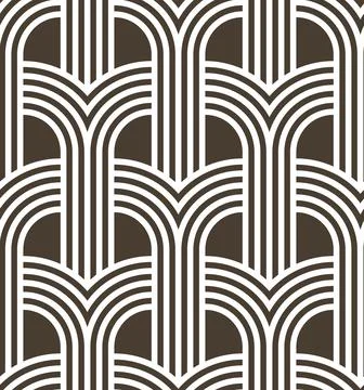 Seamless pattern of Art Deco arches geometric 스톡 일러스트