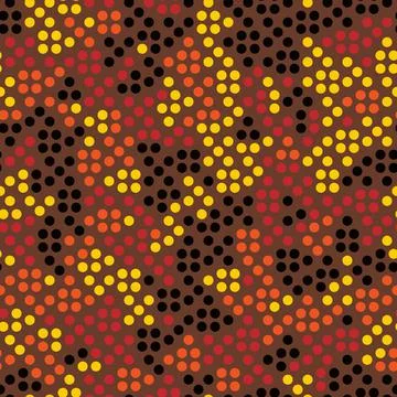 Seamless pattern art with dots random colored grid vector illustration Illustrazione stock