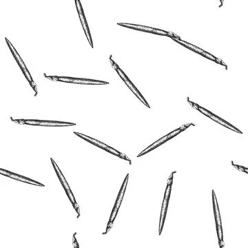 Seamless pattern art paint brush sketch hand drawn Stock Illustration