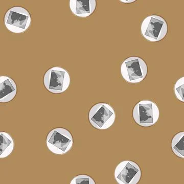 Seamless pattern art photo frame cartoon vector Stock Illustration