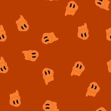 Seamless pattern art psychedelic smile cartoon vector Stock Illustration