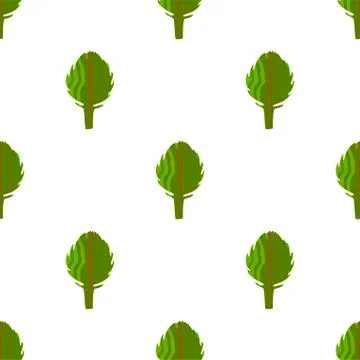 Seamless pattern with artichokes Stock Illustration