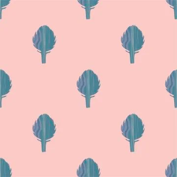 Seamless pattern with artichokes Stock Illustration
