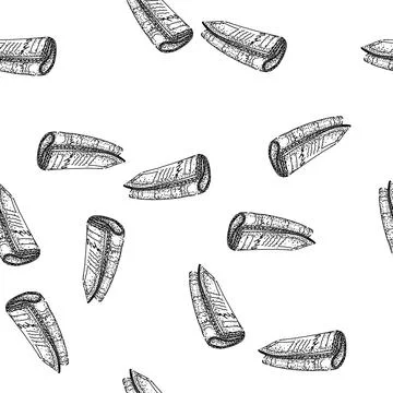 Seamless pattern articles newspaper sketch hand drawn イラスト素材