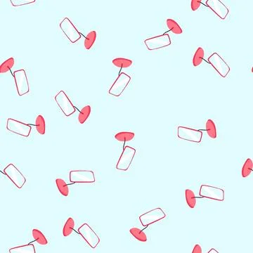 Seamless pattern articulation speech therapy mirror cartoon vector Illustrazione stock