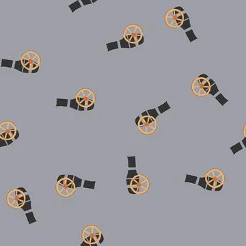 Seamless pattern artillery cannon gun cartoon vector Stock Illustration