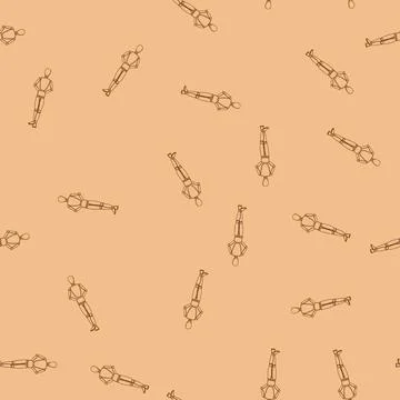 Seamless pattern artisan wood man model cartoon vector Stock Illustration