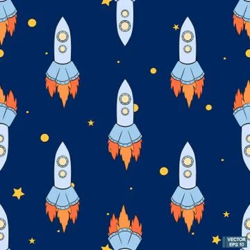 Seamless pattern ?artoon space. イラスト素材