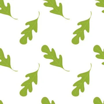 Seamless pattern with arugula green leaves Stock Illustration