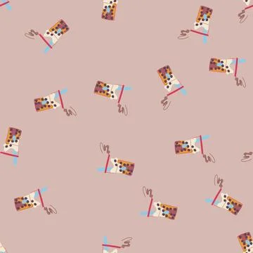 Seamless pattern asian bubble tea cartoon vector Stock Illustration