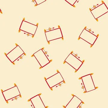 Seamless pattern asian chinese scroll cartoon vector Stock Illustration