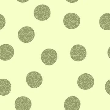 Seamless pattern asian inspired circle pattern with abstract ornament Stock Illustration