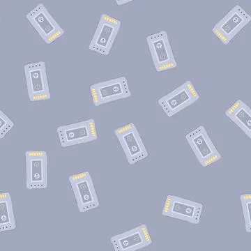 Seamless pattern assistant smart home hub cartoon vector Stock Illustration