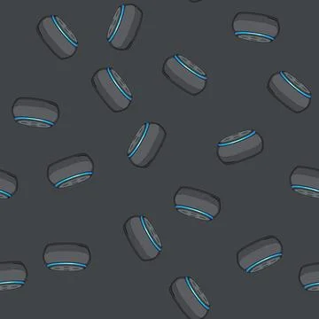 Seamless pattern assistant smart speaker cartoon vector 스톡 일러스트