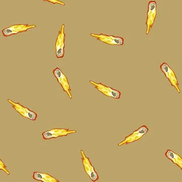 Seamless pattern asteroid meteor cartoon vector Illustrazione stock