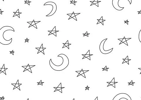 Seamless pattern with astronomical or celestial objects Stockillustratie