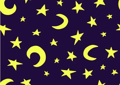 Seamless pattern with astronomical or celestial objects Stock Illustration