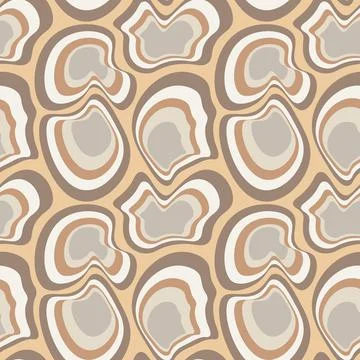 Seamless pattern - asymmetrical fantasy spots - molecules, stones or shell of イラスト素材