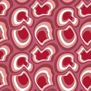 Seamless pattern - asymmetrical fantasy spots - molecules, stones or shell of Stock Illustration