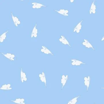 Seamless pattern atmosphere cloud cartoon vector Stock Illustration