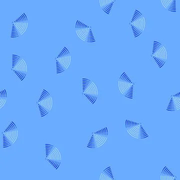 Seamless pattern attenuation wireless signal wave cartoon vector Stock Illustration