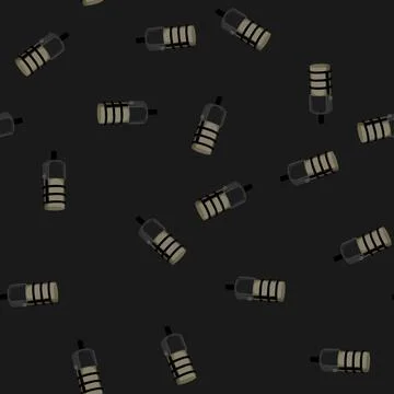 Seamless pattern audio mic microphone music cartoon vector イラスト素材