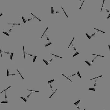 Seamless pattern audio microphone stand cartoon vector イラスト素材
