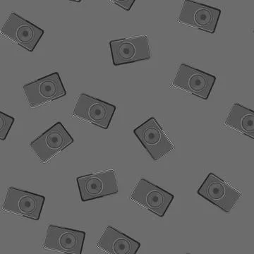 Seamless pattern audio studio sound monitor cartoon vector Stock Illustration