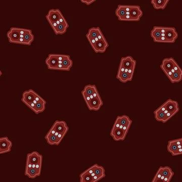 Seamless pattern authentication facial recognition lock cartoon vector Stock Illustration