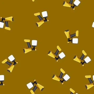 Seamless pattern auto paint sprayer cartoon vector 库存插图
